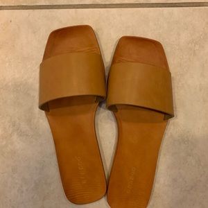 Pink Lily: Charmaine Tan Sandals - 7.5